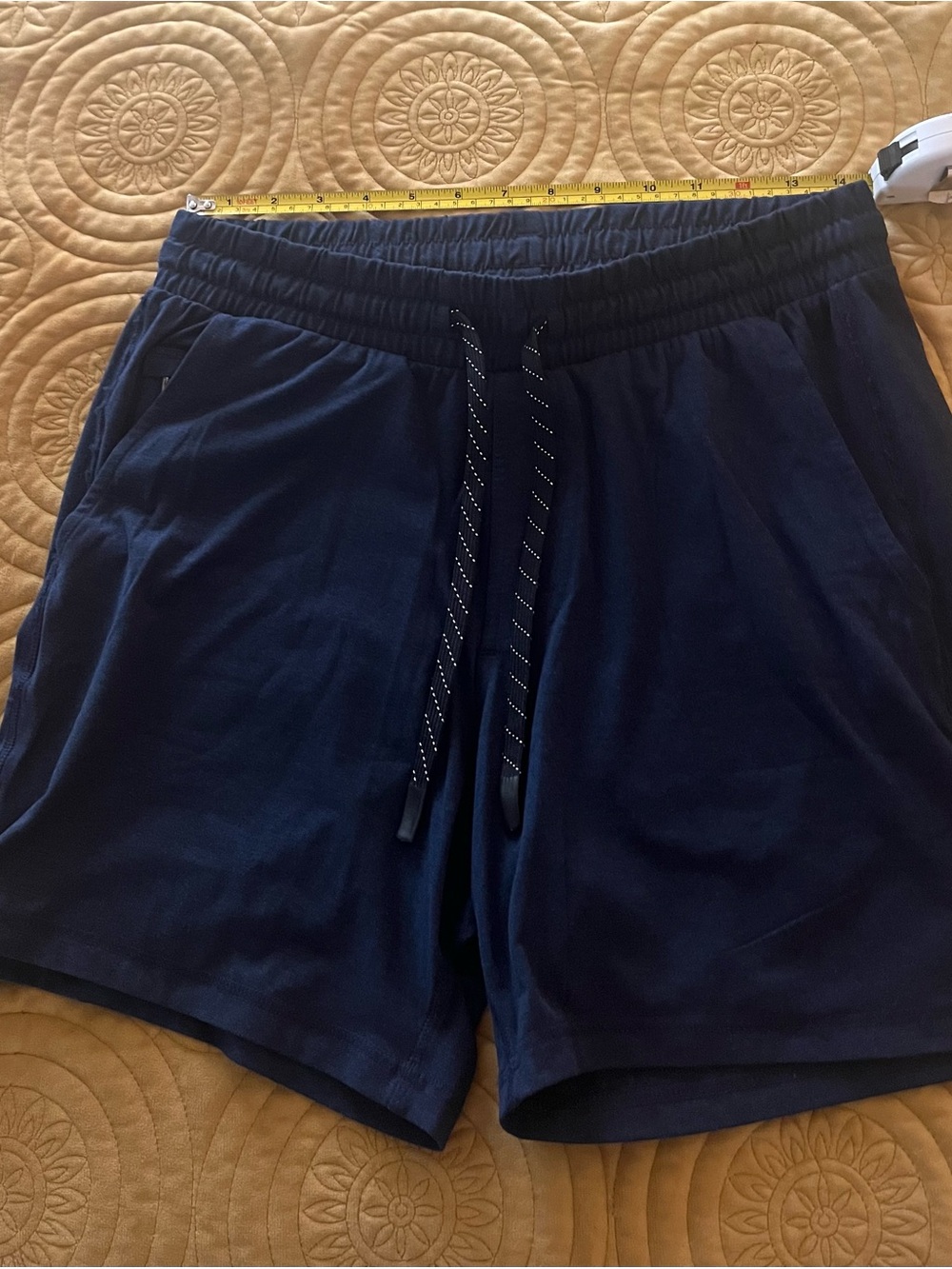 Men’s  Navy Drawstring Lounge Shorts Bearbottom 5.5”